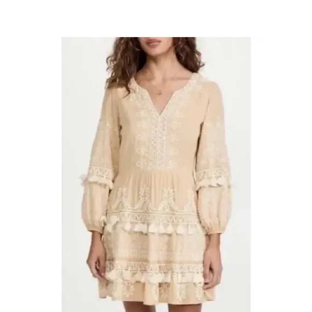 Roller Rabbit Cream Long Sleeve Dress